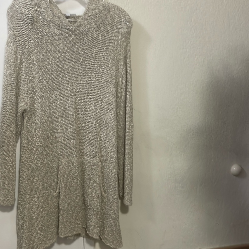 Bryn Walker sweater hoody L cotton/linen. $89